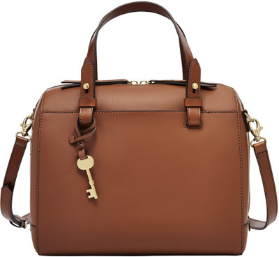 

Fossil Women Casual Brown Genuine Leather Satchel