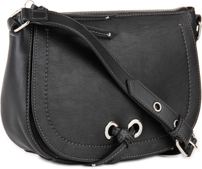 

Nine West Women Casual Black Leatherette Sling Bag