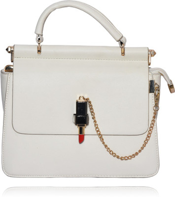 

Toys factory Girls Casual White Leatherette Hand-held Bag