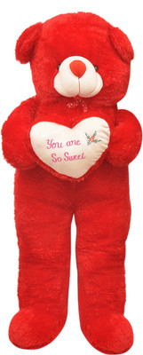 

teddy king 5 Feet Stuffed Spongy Hugable Cute Teddy Bear (Red Color) 151cm - 151 cm(Red)