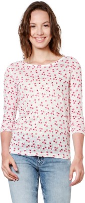 Allen Solly Casual 3/4 Sleeve Printed Women White Top