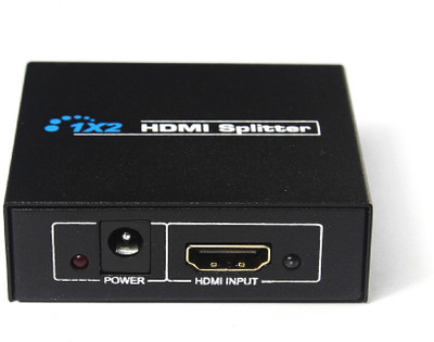 

LipiWorld TV-out Cable HDMI Splitter 1 IN 2 OUT Full HD 1080P Support 3D v1.4 for HDTV / STB/ DVD / Projector / DVR BLACK(Black, For DVD)