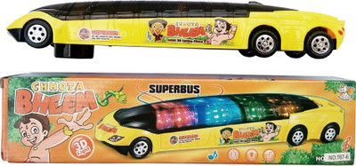Ashmaadi Super Bus With 3D Light and Music--- bump" N Go Action(Multicolor)