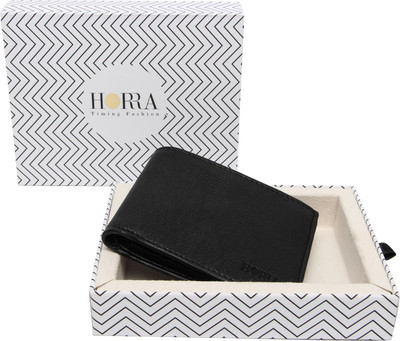 

Horra Men Black Artificial Leather Wallet(3 Card Slots)