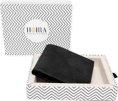 

Horra Men Black Artificial Leather Wallet(5 Card Slots)