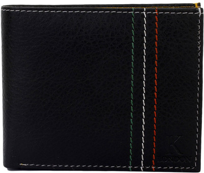 

K London Men Black Artificial Leather Wallet(3 Card Slots)