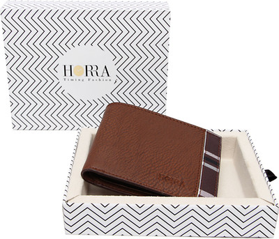 

Horra Men Brown Artificial Leather Wallet(6 Card Slots)