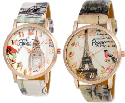 KNACK attractive Eiffel Tower design upcoming stylish bracelet leather belt paris love women combo T21 Watch  - For Girls   Watches  (KNACK)