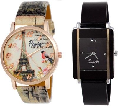 ReniSales PARIS EIFFEL TOWER STYLISH MULTICOLOR DIAL GIRL WATCH COMBO392 Watch  - For Girls   Watches  (ReniSales)