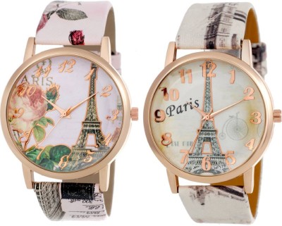 KNACK attractive Eiffel Tower design upcoming stylish bracelet leather belt paris love women combo T23 Watch  - For Girls   Watches  (KNACK)