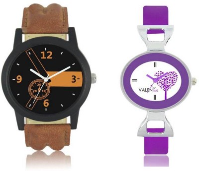 FASHION POOL LOREM & VALENTIME COUPLE MOST ULTIMATE COMBO WITH OVAL DIAL MOST STUNNING PURPLE BROKEN HEART DIAL GRAPHICS WATCH PROFESSIONAL & CASUAL WEAR WATCH FOR festival special Watch  - For Boys & Girls   Watches  (FASHION POOL)