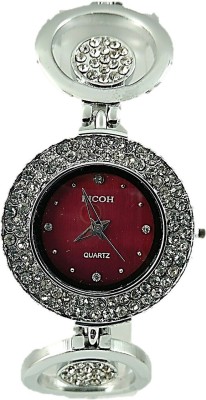 Ricoh STEEL ROUND WATCH WITH STONES. Watch  - For Women   Watches  (Ricoh)