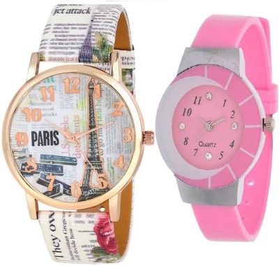 ReniSales PARIS EIFFEL TOWER STYLISH MULTICOLOR DIAL GIRL WATCH COMBO23 Watch  - For Girls   Watches  (ReniSales)