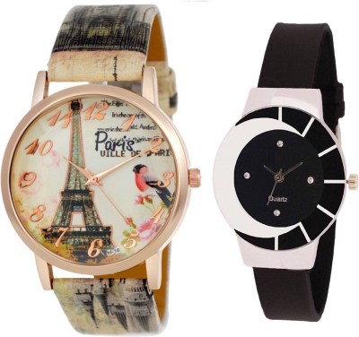 ReniSales PARIS EIFFEL TOWER STYLISH MULTICOLOR DIAL GIRL WATCH COMBO17 Watch  - For Girls   Watches  (ReniSales)