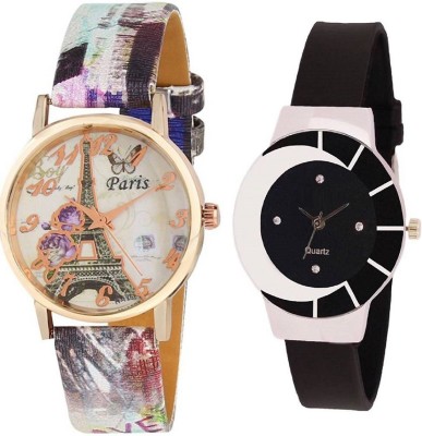ReniSales PARIS EIFFEL TOWER STYLISH MULTICOLOR DIAL GIRL WATCH COMBO16 Watch  - For Girls   Watches  (ReniSales)