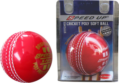 

Speed Up Poly Soft Stitched Ball Cricket Ball Cricket Leather Ball(Pack of 1, Multicolor), Red;white