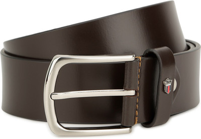 

LP Louis Philippe Men Black Genuine Leather Belt, Brown
