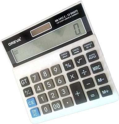 

Oreva OR-1412-C Basic Check & Correct Basic Calculator(12 Digit), White