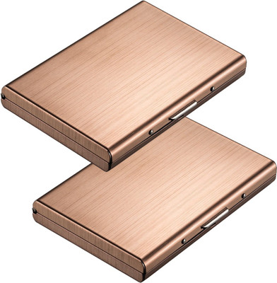 

Stealodeal |Pack of 2|Rose Gold Special Edition Metal Debit/Credit 6 Card Holder(Set of 2, Maroon)