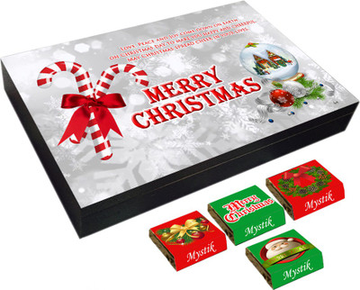 

Mystik Merry Christmas 12 Pcs Chocolate Gift BoX Brittles(Pack of 9, 144 g)