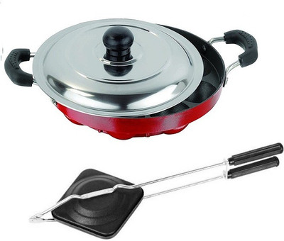 Omic Omic Classic Appam Pan Lid & Sandwich Toast Cookware Set(Aluminium, 2 - Piece) available at flipkart for Rs.699