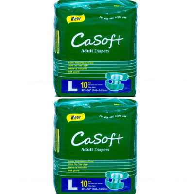 

Quick Shel CASOFT,SUPER ABSORBENT ULTRA DRY TOP LAYER :LEAK GUARD:ULTRA SOFT FOR MEN & WOMEN Adult Diapers - L(20 Pieces)