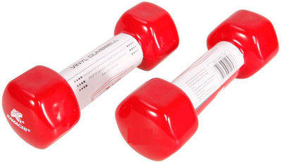 

KAMACHI VINYL SET OF 2 Fixed Weight Dumbbell(4 kg), Red
