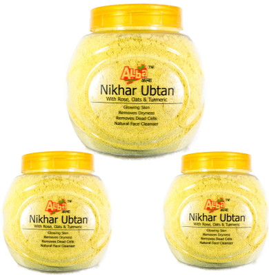

Alba NIKHAR UBTAN JAR PACK- WITH ROSE, OATS, TURMERIC AND SANDALWOOD COMBO PACK OF 3*450g (1350g)(1350 g)
