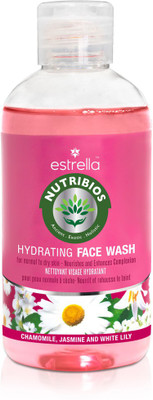 

Estrella Nutribios Natural Hydrating Face Wash for Refreshing Clear Skin with Chamomile, Jasmine & White Lily for Normal to Dry Skin (FLORAL) Face Wash(200 ml)