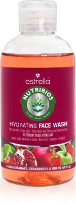 

Estrella Nutribios Natural Hydrating Face Wash for Refreshing Clear Skin with Pomegranate, Stawberry & Green Apple for Normal to Dry Skin (FRUITY) Face Wash(200 ml)