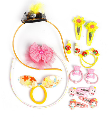 

sringhar Hair accessories Hair Accessory Set, Hair Band, Rubber Band, Tic Tac Clip(Multicolor, Pink, Yellow)