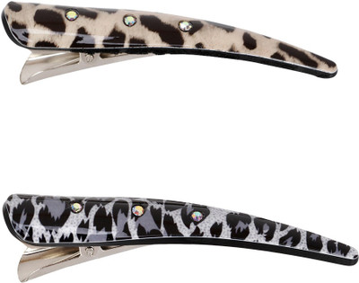 

Bijou Vertex Safari Printed Pack of 2 Hair Clip(Beige)