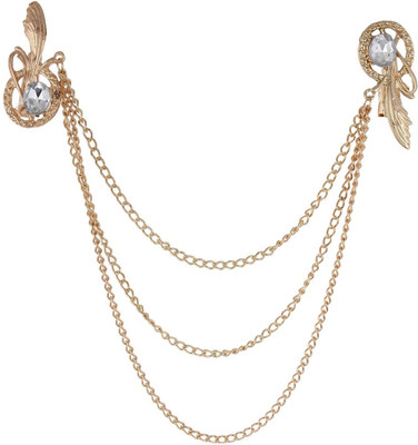 

FAYON Contemporary Statement Golden Multi Layer Chains With Hair Clips Hair Chain(Gold)
