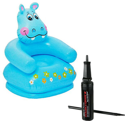 Intex ® Original Inflatable Kids Happy Animal Hippo Air Chair with Hand Air Pump Inflatable Sofa/ Chair(Blue) available at flipkart for Rs.1199