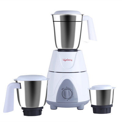 

Lifelong Power Pro Plus - LLMG03 750 W Mixer Grinder(White, Grey, 3 Jars), Grey;white