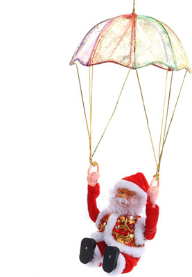 

Toyshine Parachute Electric Santa Claus Doll Plush Pick Up Singing Christmas Carols Christmas Gift for Kids Baby Party Decor(Multicolor)