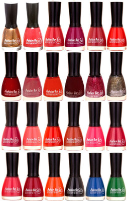 

Fashion Bar Nail Polish Combo at Wholesale Price Set 29 Multicolor(Pack of 24)