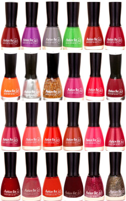 

Fashion Bar Nail Polish Combo at Wholesale Price Set 31 Multicolor(Pack of 24)