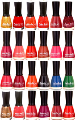 

Fashion Bar Nail Polish Combo at Wholesale Price Set 23 Multicolor(Pack of 24)