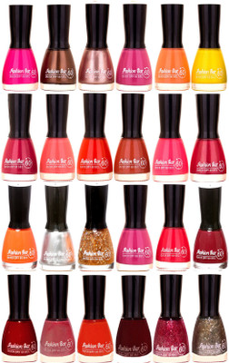 

Fashion Bar Nail Polish Combo at Wholesale Price Set 34 Multicolor(Pack of 24)