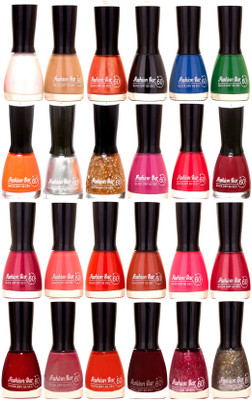 

Fashion Bar Nail Polish Combo at Wholesale Price Set 43 Multicolor(Pack of 24)