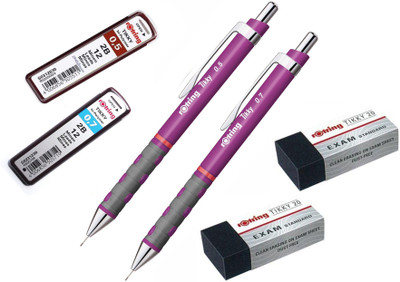 

rotring 2B Leads & Tikky Eraser Pencil(Set of 2, Neon Purple)