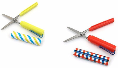 

Shopkooky Easy to Carry and Use Scissors(Set of 2, Multicolor)