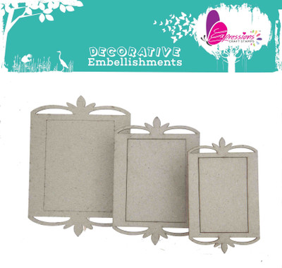

expressions craft stamps Designer rectangle mixed media frame Theme, Scrapbook Kit(DIY)