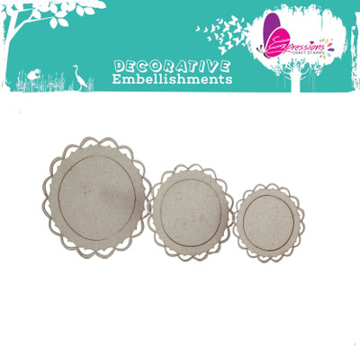 

expressions craft stamps Designer Circle Mixed media frame DIY Embellishment Theme, Scrapbook Kit(DIY)