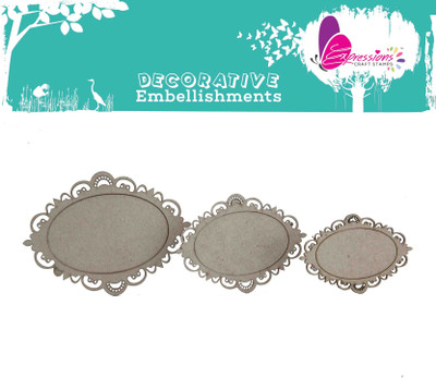 

expressions craft stamps Designer oval mixed media frame-1 chipboard Embellishment Theme, Scrapbook Kit(DIY)