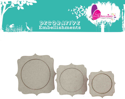 

expressions craft stamps Designer Scallap square Mixed media frame DIY Chipboard Embellishment Theme, Scrapbook Kit(DIY)