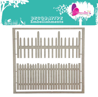 

expressions craft stamps Designer Fence-2 Mixed media DIY Chipboard Embellishment Theme, Scrapbook Kit(DIY)