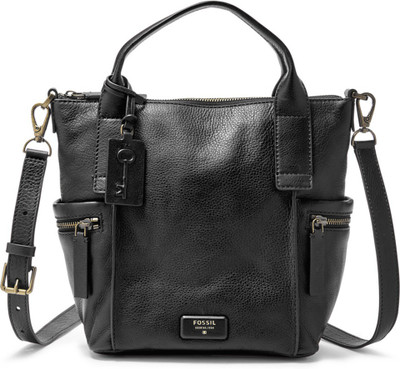 

Fossil Women Casual Black Genuine Leather Sling Bag