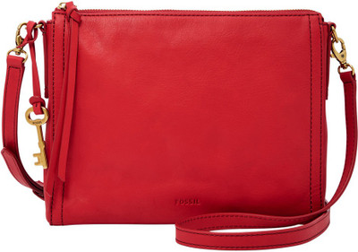 

Fossil Women Casual Maroon Genuine Leather Sling Bag